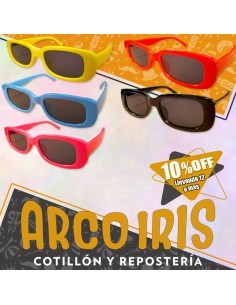 Anteojo Sol Rectangular Xu +12-10% - Varios Colores Marco Plastico Promo Por Cantidad