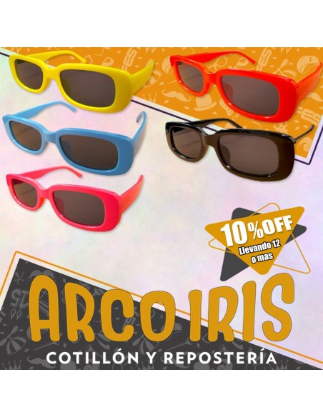 Anteojo Sol Rectangular Xu +12-10% - Varios Colores Marco Plastico Promo Por Cantidad