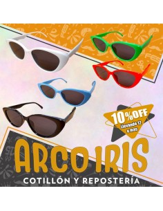 Anteojo Sol Marco En Punta Xu +12-10% - Varios Colores Marco Plastico Upd Promo Por Cantidad