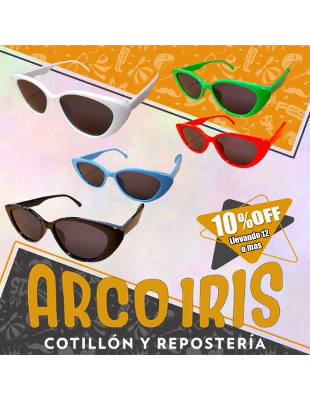 Anteojo Sol Marco En Punta Xu +12-10% - Varios Colores Marco Plastico Upd Promo Por Cantidad