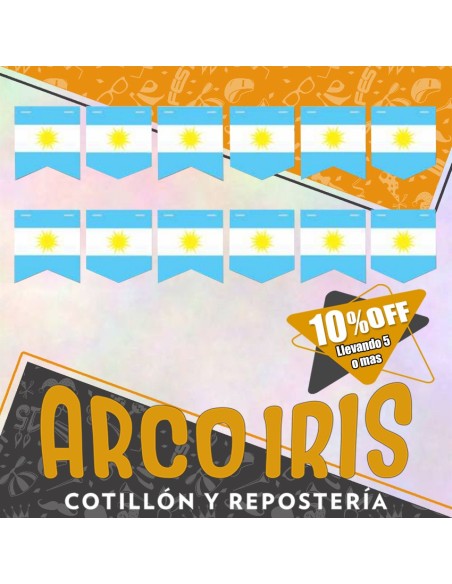 Banderin Bandera Argentina Xu +5-10% Cat2 Promo Por Cantidad Patrio Argentina Mundial Rondi