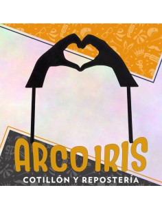 Topper Plastico Mano Corazon Valentin