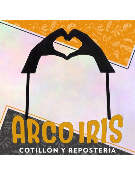 Topper Plastico Mano Corazon Valentin