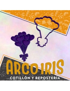 Cortante Cookies Ramo De Corazon - Plastico Violeta Valentin