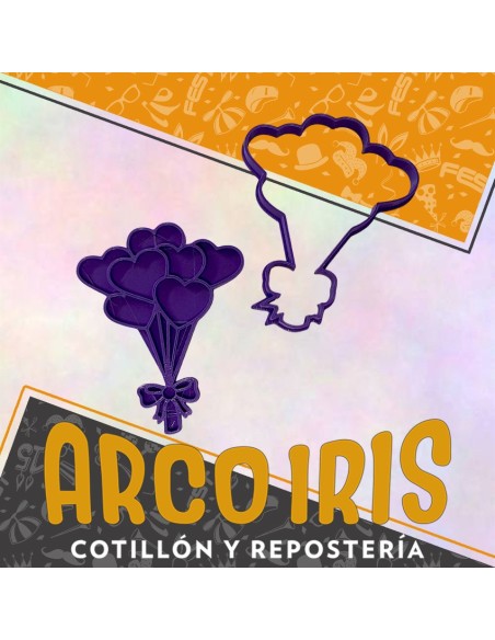 Cortante Cookies Ramo De Corazon - Plastico Violeta Valentin