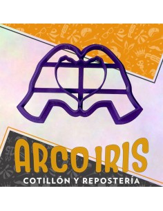 Cortante Cookies Mano Corazon - Plastico Violeta Valentin