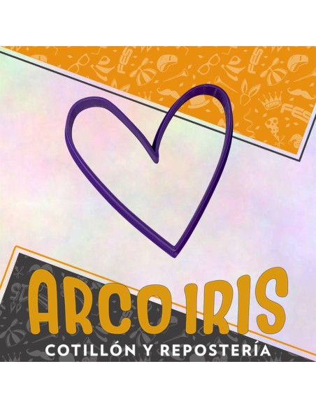 Cortante Cookies Corazon Cute- Plastico Violeta Valentin