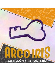 Cortante Cookies Llave Corazon - Plastico Violeta Valentin