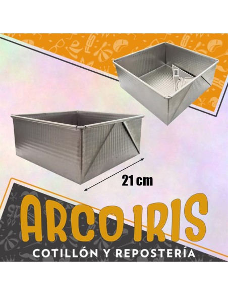 Tortera Cuadrada Alta N. 1 - 21 Cm Torta Dona Clara