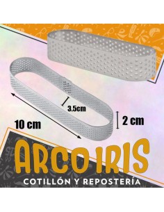 Aro Ovalado Perforado 10 X 3.5 Cm - 2 Cm Dona Clara