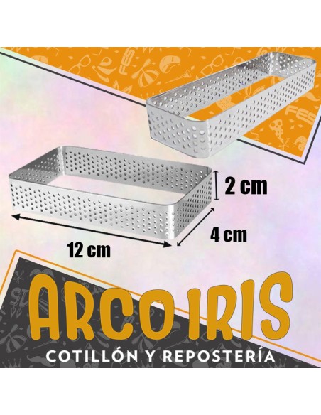 Aro Rectangular Perforado 12 X 4 Cm - 2 Cm Dona Clara