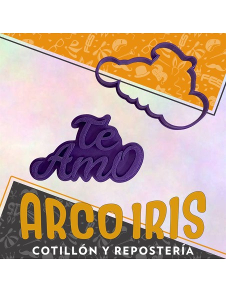 Cortante Cookies Te Amo - Plastico Violeta Valentin