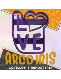 Cortante Cookies Love - Plastico Violeta Valentin