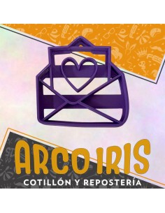 Cortante Cookies Mensaje De Amor - Plastico Violeta Valentin