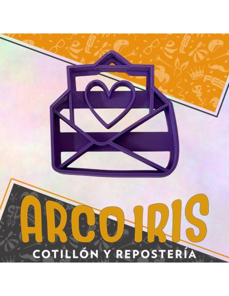 Cortante Cookies Mensaje De Amor - Plastico Violeta Valentin