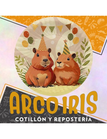 Carpincho Co Plato Carton X 8 - Capibara