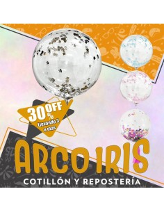 Burbuja Globo Con Confeti Estrella Y Colgante Xu +3-30% Promo Por Cantidad Decorativo Jupiter