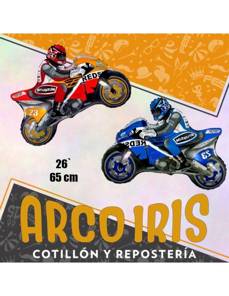 Mylar 26 Moto Redsun Sport Globo Metalizado 65 Cm