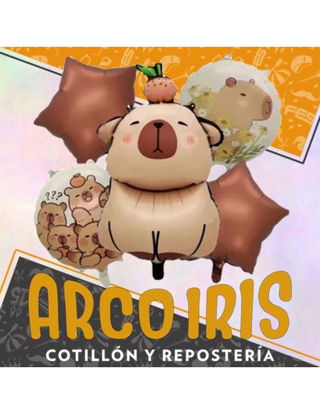 Mylar Set Personaje Surtido Metal Xu - 5/7 Piezas Skye/messi/ Carpincho/paw Patrol/peppa Pig/cars/frozeen/avengers/capitan Am