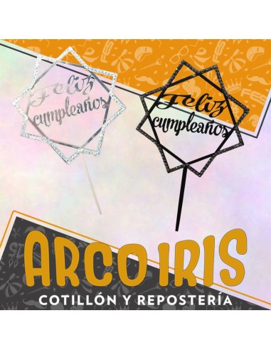 Topper Xu - 19 Cm Feliz Cumpleanos 15 Anos - Varios Disenos Y Colores Cake Topper Plastico Nice Party