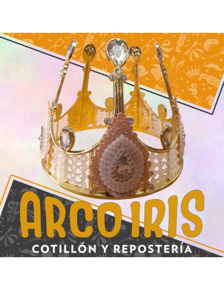 Corona Reina Plastica Chica Entera Con Piedras Xu