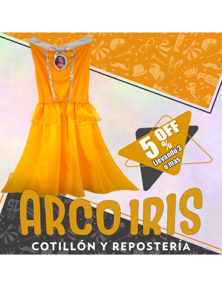 Disfraz Vestido Amarillo- Talle 6 Princesa Bella  Halloween
