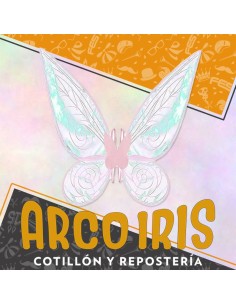 Ala De Hada Premium Tornasol Rosa - Tamano Unico 55 Cm Party Store