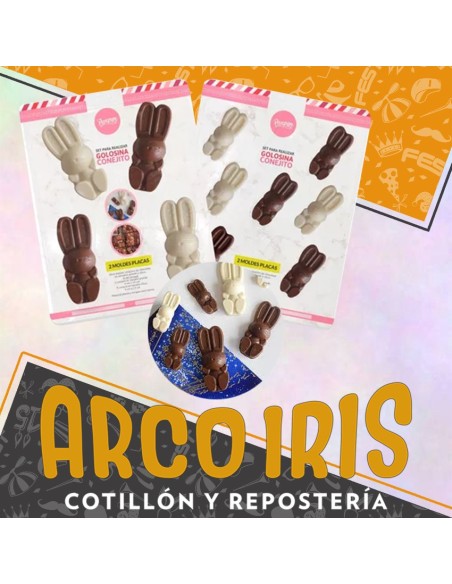 Placas Set Golosina Conejos X 2 - Cristal Pascua Parpen