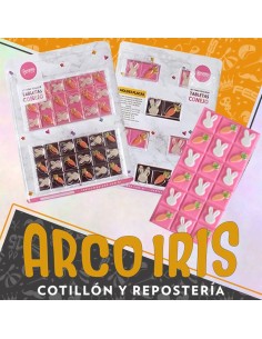 Placas Tableta Conejos Y Zanahorias X 2 - Cristal Pascua Parpen