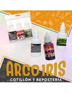 Sangre Set X 3 De 20 Ml Cada Una Roja-negra-zombie Artificial Halloween Pintafan Mix Sangres