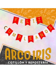 Banderin Feliz Cumpleanos Rojo Y Blanco Stamping Plata Futbol River Party Gold Mundo