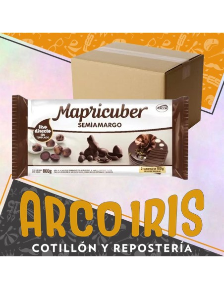 Chocolate Mapricuber 500 Gr Semiamargo Tableta Pascua Moldeo