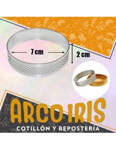 Aro Redondo Perforado 7 Cm - 2 Cm Dona Clara
