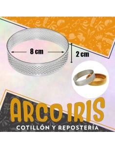 Aro Redondo Perforado 8 Cm - 2 Cm Dona Clara