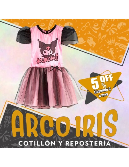 Disfraz Coneja Negra- Talle 2 Kuromi Halloween-