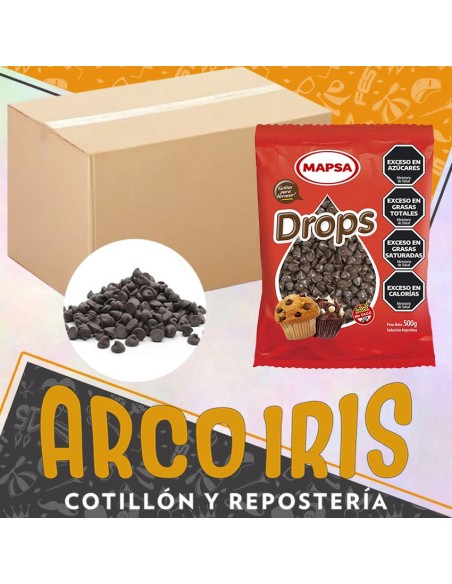 Chocolate Gotitas Semiamargo Caja 6 X 500 Gr Sin Tacc Pascua Mapsa