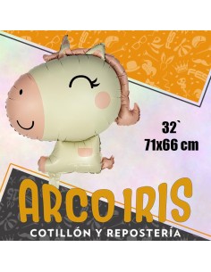 Mylar 32 Unicornio Pastel Metal Xu - 71 X 66 Cm Globo Metalizado Papel