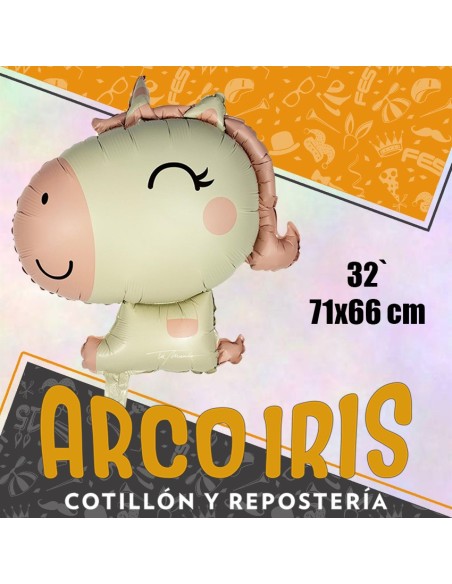 Mylar 32 Unicornio Pastel Metal Xu - 71 X 66 Cm Globo Metalizado Papel