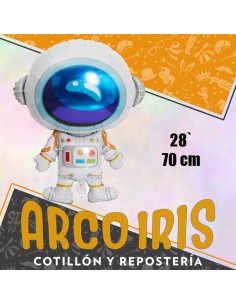 Mylar 28 Astronauta Metal Xu - 70 Cm Globo Metalizado Papel
