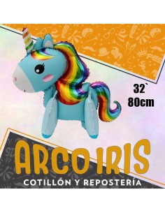 Mylar 32 Unicornio Metal 3 Piezas Xu - 80 Cm Cuerpo Entero Con Pies -globo Metalizado Papel