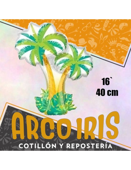 Mylar 16 Palmeras Metal Xu - 40 Cm Globo Metalizado Papel-2 Palmeras-
