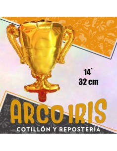 Mylar 14 Trofeo Xu - 32 Cm Copa Globo Metalizado