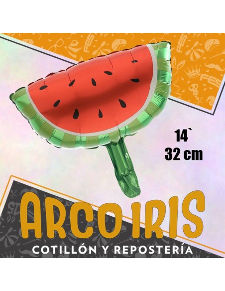 Mylar 14 Media Sandia - 32 Cm Globo Metalizado Papel