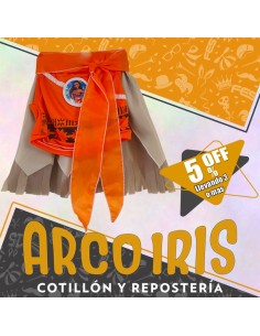 Disfraz Vestido Marron Y Naranja - Talle 4 Princesa Moana - Halloween