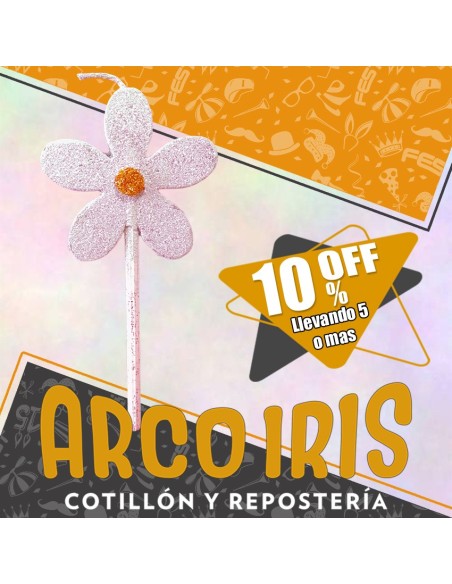 Vela Chupetin Margarita Rosa Pastel Full Gibre Xu +5-10% Promocion Por Cantidad Flor Pastel