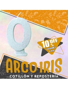 Vela Numero 0 Celeste Pastel Full Gibre Xu +5-10% Promo Por Cantidad - Nacional En Blister Con Codigo De Barra Fantasia-