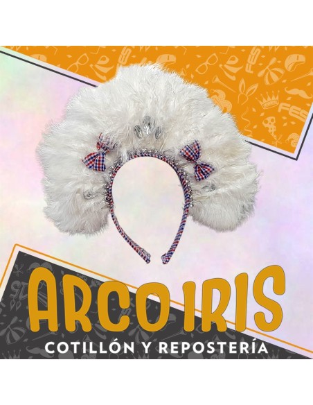 Vincha Coquette -vincha Con Plumas Marabu - Gema Y Mono-fun Essentials-