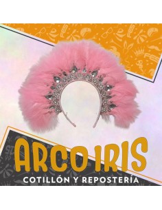 Vincha Cordoba - Vincha Con Plumas Marabu Gema Y Puntilla Fun Essentials