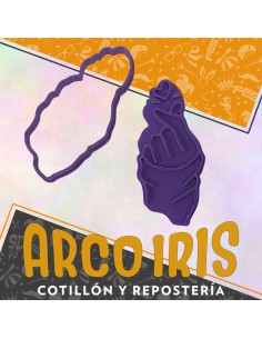 Cortante Cookies Corazon Koreano Plastico Violeta Valentin