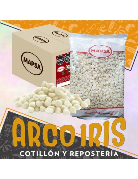 Chocolate Micro Gotitas Blanca Caja 6 X 500 Gr Sin Tacc Pascua Mapsa